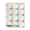 Set of 12 Tealight Candles White Wax Everyday Use 3 Hour Burn Time Perfect for Votive Holders 075 in H x 15 in Dia